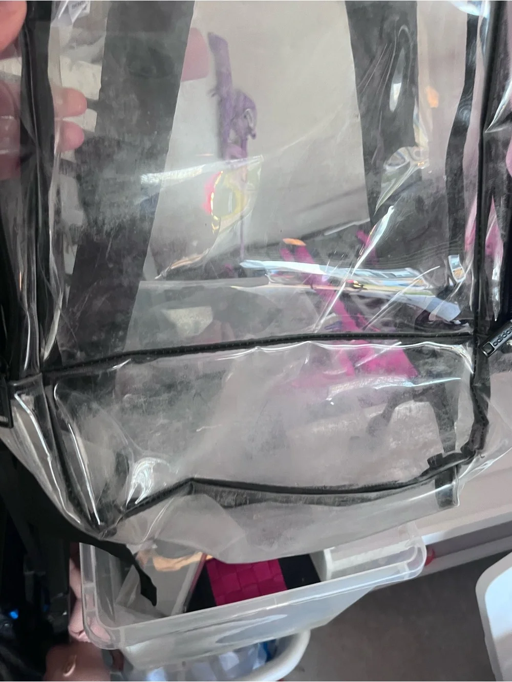 adidas Clear Backpack with Black Trim
